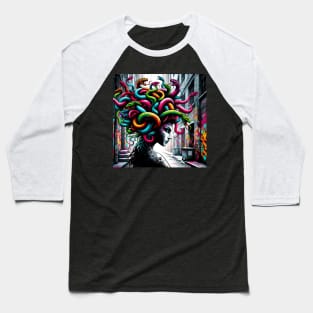 Street Art Medusa Baseball T-Shirt